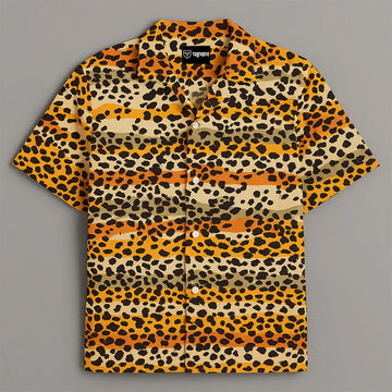 Leopard Printed Half Sleeve Shirt