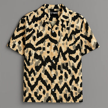 Black Printed Half Sleeve Shirt