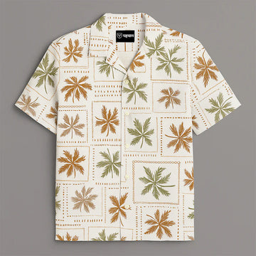White Printed Half Sleeve Shirt