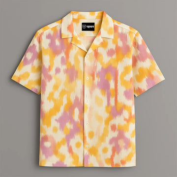 Yellow Printed Half Sleeve Shirt