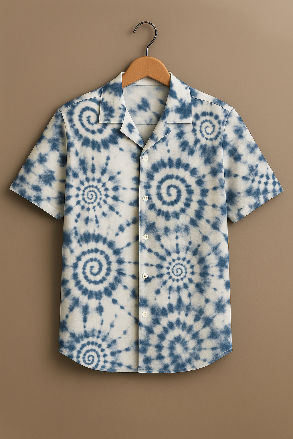 Navy Blue Printed Half Sleeve Shirt