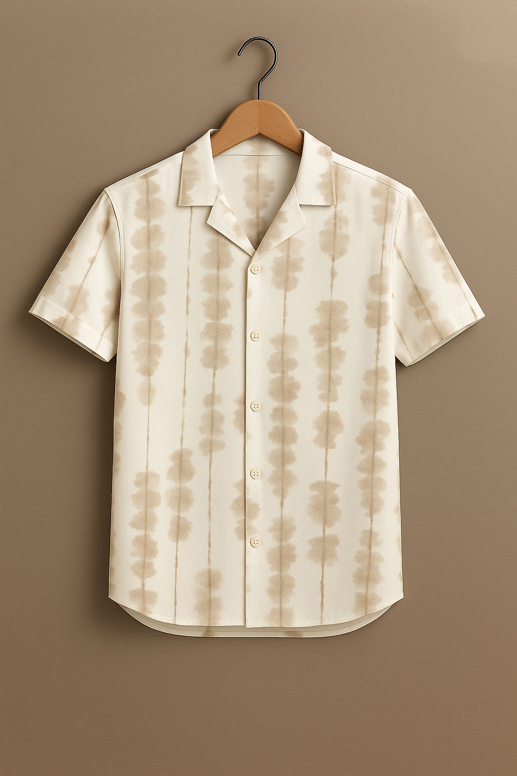 Off White Printed Half Sleeve Shirt