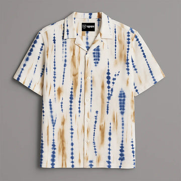 Off White Printed Half Sleeve Shirt