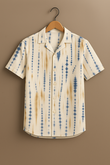 Off White Printed Half Sleeve Shirt