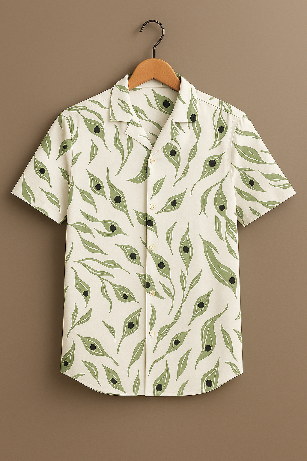 White Printed Half Sleeve Shirt