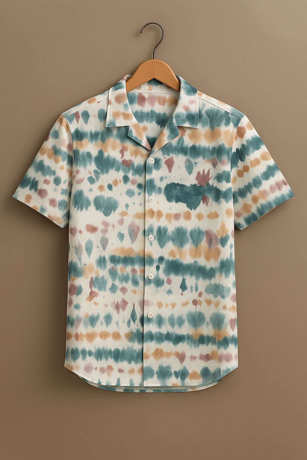 Blue Printed Half Sleeve Shirt