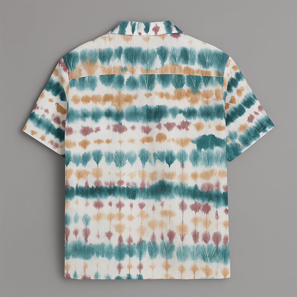Blue Printed Half Sleeve Shirt