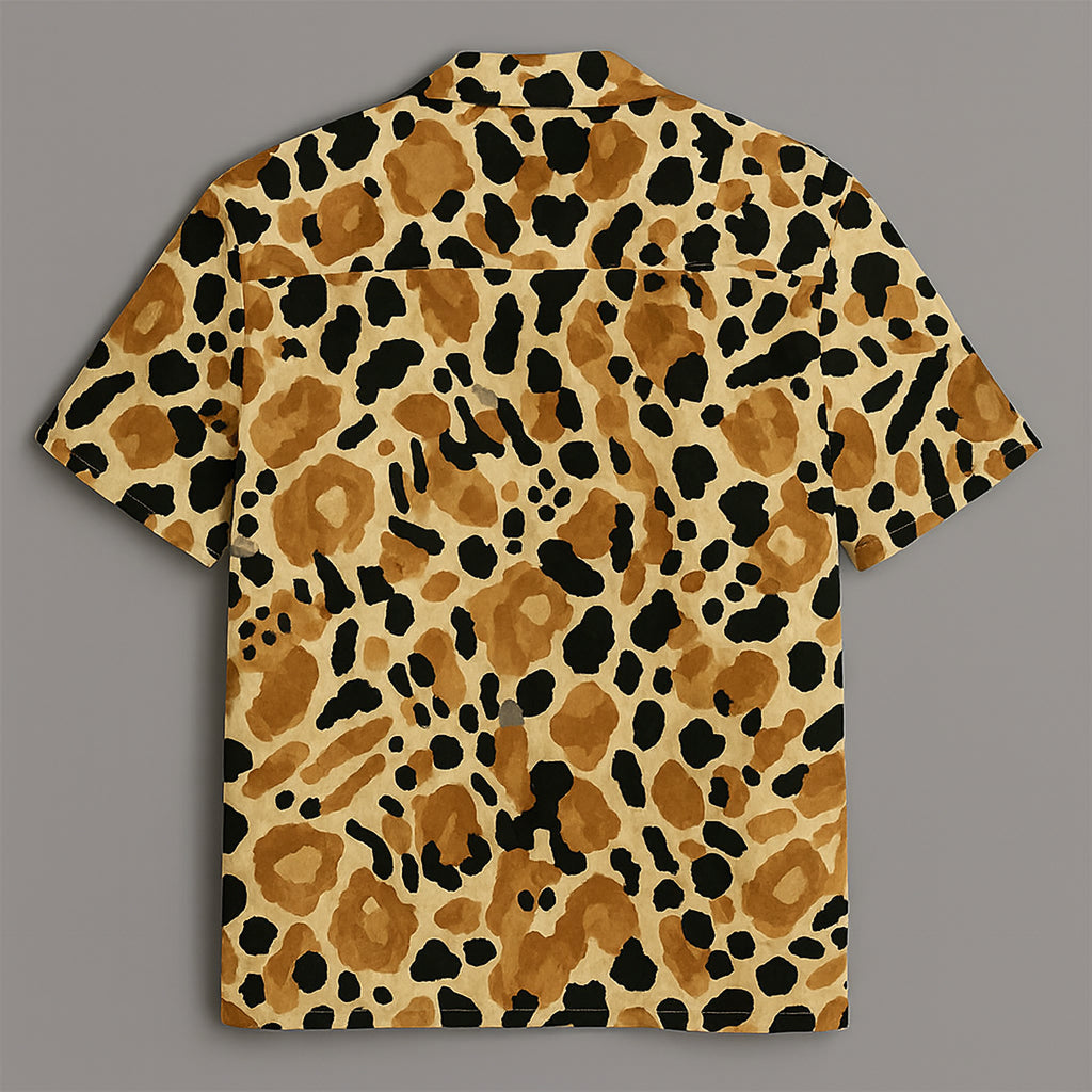 Brown Printed Half Sleeve Shirt