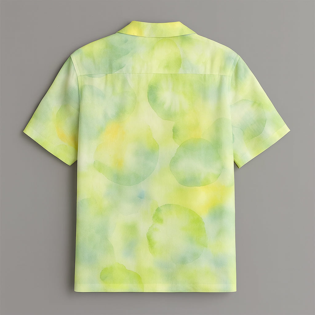Lime Yellow Printed Half Sleeve Shirt