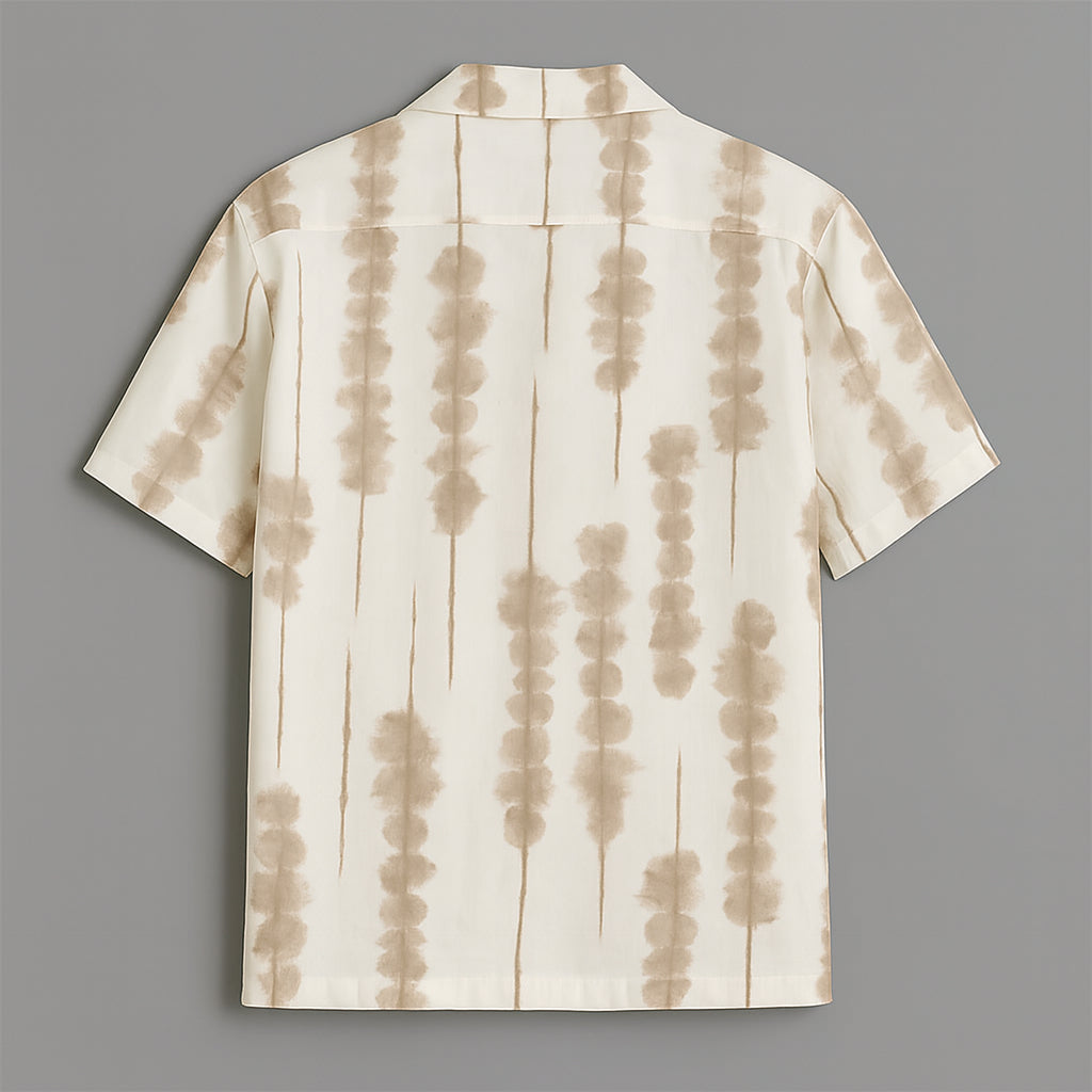 Off White Printed Half Sleeve Shirt