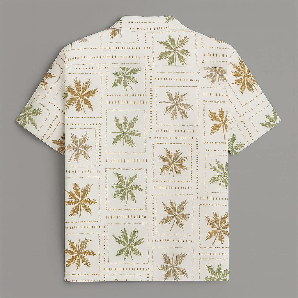 White Printed Half Sleeve Shirt