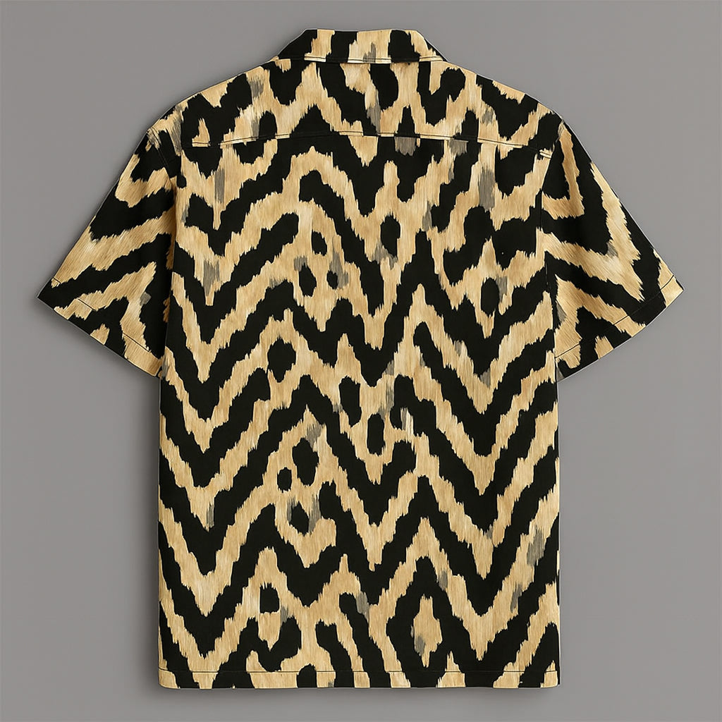 Black Printed Half Sleeve Shirt